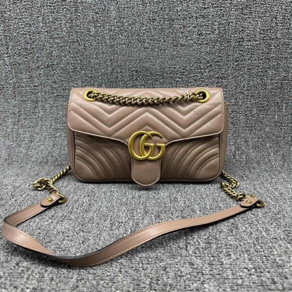 Gucci Marmont Small Brown Leather Crossbody Bag fbcco999-102225 - Picture 1 of 15